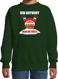 Bellatio Decorations Fun Kerst sweater / Kerst trui Did anybody hear my fart groen voor kinderen - Kerstkleding / Christmas outfit 152/164