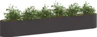 vidaXL Verhoogde Tuinbak Zwart 300 x 40 x 40 cm Staal