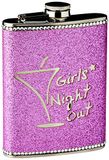 Premier Housewares 0508075 heupfles van roestvrij staal Pink Girls Night Out, 8 ounce, H14 x B10 x D3 cm