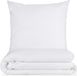 Blumtal Housse de couette Microfibre Nova - Housse de couette individuel 135 x 200 cm - 1 x Taie d'oreiller 40 x 80 cm - Blanc