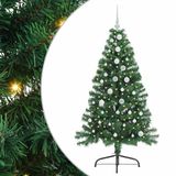 vidaXL Kunststof Voorverlichte Kerstboom met 150 LED Groen 150 cm PVC