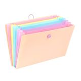Viquel - Uittrekbare map A4 8 vakken – documentenorganizer kantoor en thuis – robuuste pastel accordeon map – beige