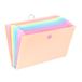 Viquel - Uittrekbare map A4 8 vakken – documentenorganizer kantoor en thuis – robuuste pastel accordeon map – beige