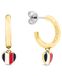Tommy Hilfiger Goudkleurige Oorbellen met Hartvormige Bedeltjes voor Dames | Heart Charms-collectie