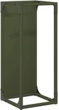 vidaXL Rek voor brandhout 25x25x60 cm staal koudgewalst olijfgroen