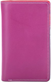 Mywalit Portemonnee RFID-bescherming Leer 8 cm - Unisex - Staand formaat - sangria multi