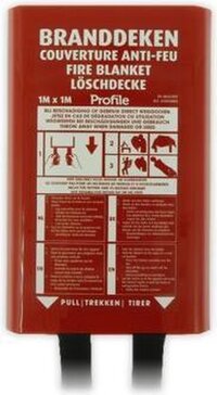 PROFILE branddeken - 1x1 meter - NIET GESCHIKT VOOR FRITUUR- EN OLIEBRANDEN