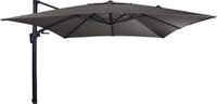 Lesliliving Zweefparasol VirgoFlex Edition 3x3mtr Donkergrijs/Antraciet Vierkant
