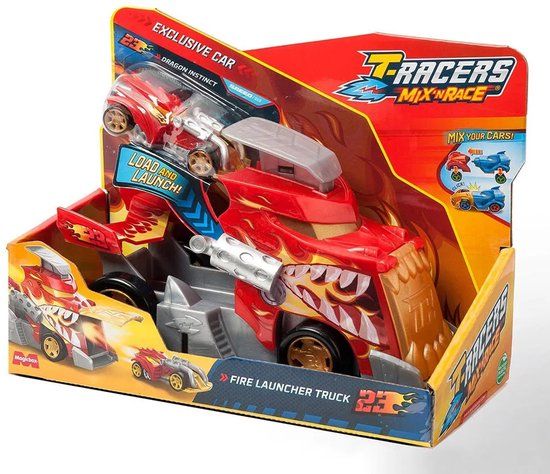 Magic Box T-racers Mix 'n Race Brandlanceervoertuig Rood Kinderen