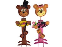 Petra's knutsel-News A-TEL3409BP knutselset, mini-lijfgarde "Teddy bruidspaar", afmeting 37 x 23 cm, hout