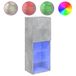 Meuble TV avec éclairage LED 40,5x30x102 cm gris béton