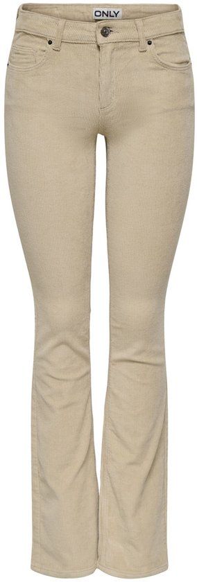 Only Broek Onlmary-global Mid Cord Flared Pnt 15304256 Oatmeal Dames Maat - W36 X L32