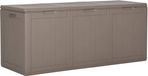 vidaXL Tuinbox 270 L PP houtlook bruin