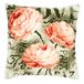 VERVACO Borduurpakket Kussen Kruissteek PIOENROZEN Voorbedrukt Handwerkpakket voor Sierkussen 40 x 40 cm Zelf Maken Knutselen voor Volwassenen Woondecoratie DIY Cross Stitch Kit