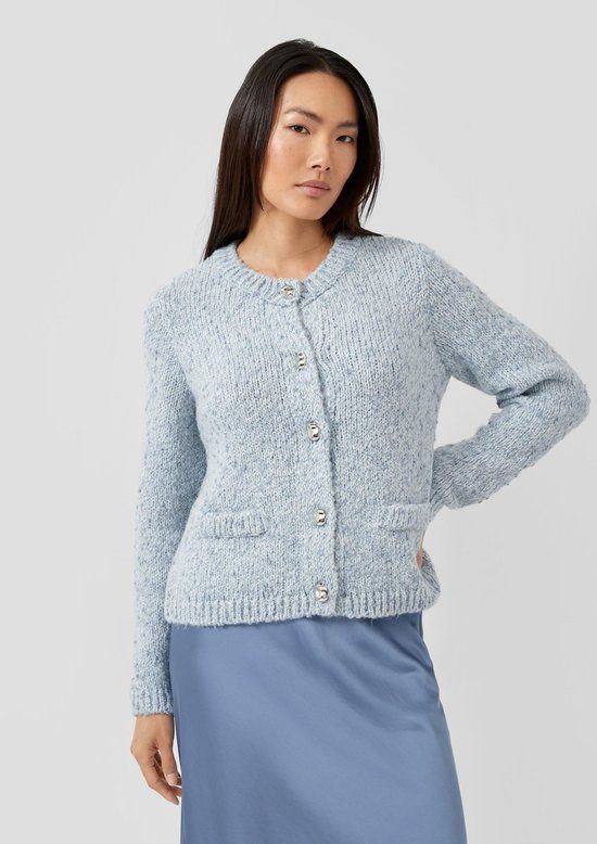 s.Oliver Strickjacke Lichtblauw