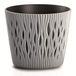 Ronde Sandy Round Ronde bloempot van kunststof, grijs, 12 x 12 x 11,1 cm