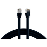 EFB ELEKTRONIK Patchkabel RJ45 Patchkabel S/FTP, Cat.6, PVC, kurze, Tülle, UL, 6m, schwarz - 1 VPE = 50 Stück
