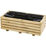 Siena Garden Ella N06590 Jardinière Pin, Intissé Noir