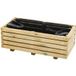 Siena Garden Ella N06590 Jardinière Pin, Intissé Noir