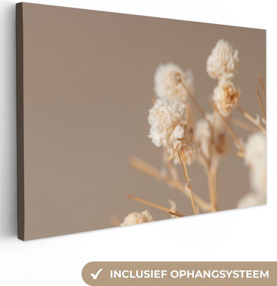 OneMillionCanvasses Canvas Schilderij - Bloemen - 140x90 cm