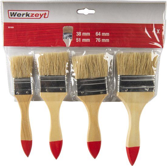 CON:P Werkzeyt Kwastenset – 4-delig – Voor Lak en Verf