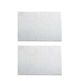 MSV - Set van 2 Chenille Microvezel Badmatten - Lange en Zachte Polen - SEBS Antislip - Machinewasbaar 30° - Ophanglus - 50 x 80 cm - Wit