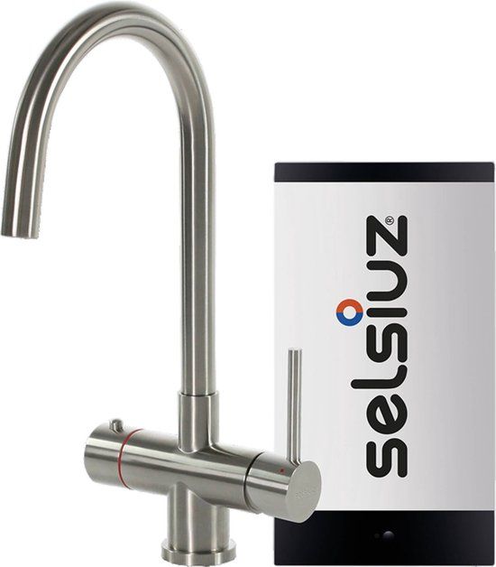Selsiuz kranen Selsiuz Rond RVS (Inox) Kokend-water-kraan met Single boiler - 350212