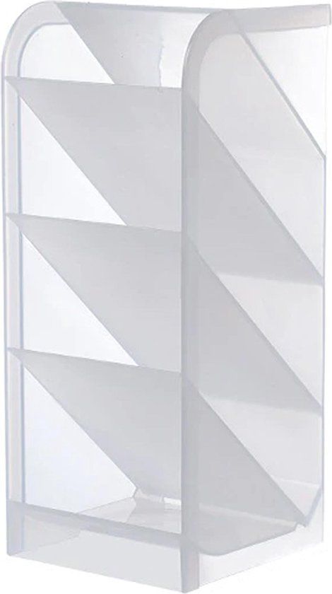 QUVIO Pennenbakje plastic / Bureau organizer / Pennenhouder / Bureaustandaard - Transparant