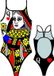 Turbo Queen Of Hearts Maillot de bain Noir 4XL Femme