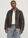 Jack & Jones Veste en cuir Marron chocolat
