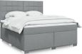 Maison Exclusive - Boxspringbed met matras, lichtgrijs, 180 x 200 cm, textiel