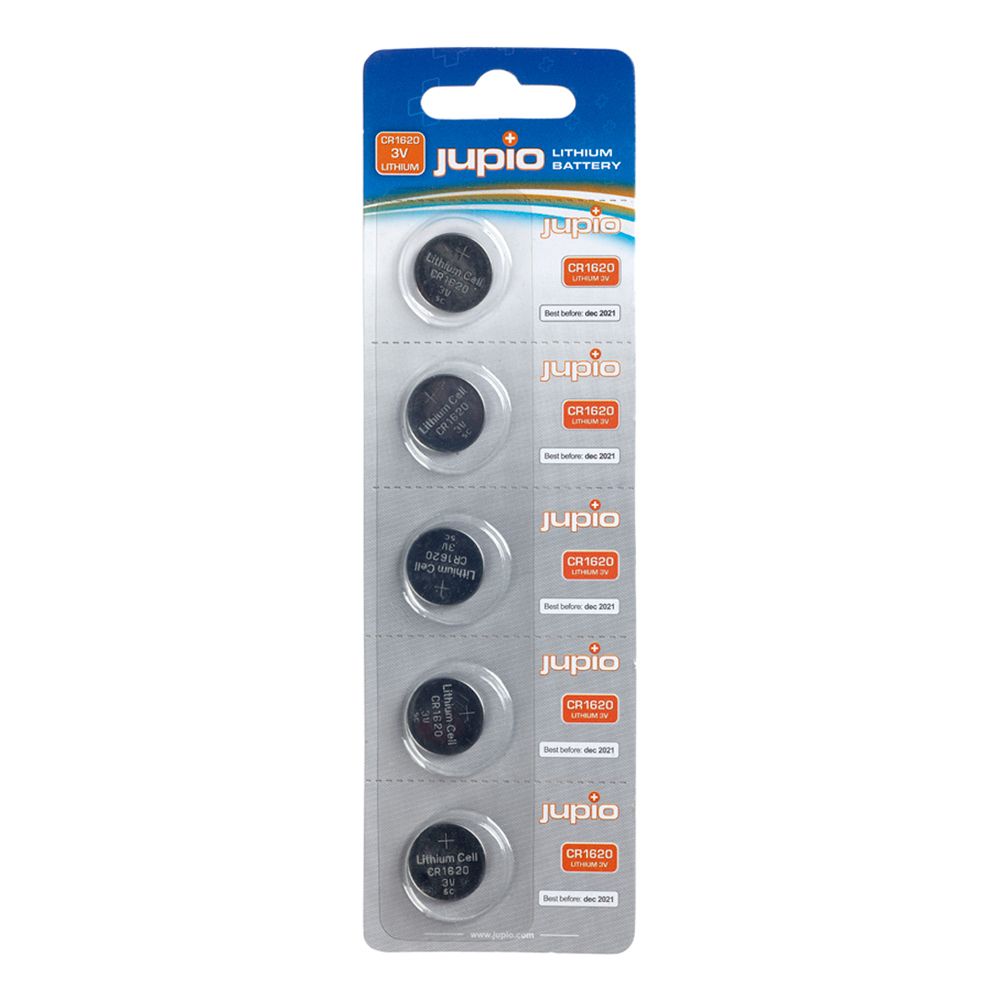Jupio CR1620 - Huishoudelijke batterijen - Lithium - Zilver - 5 stuks