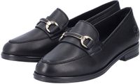 Rieker 46262-01 Zwart Instapper Bitje Dames Leer