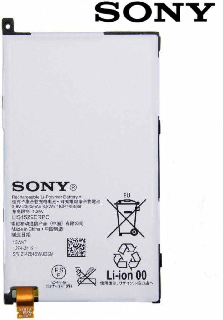 Aanvankelijk Officier Egoïsme Sony Xperia Z1 Compact Accu LIS1529ERPC Origineel gsm accu kopen? |  Kieskeurig.be | helpt je kiezen