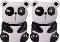 Merkloos / Sans marque Panda Waterverdamper radiator - 2x - kunststeen - kinderkamer - 17 cm - luchtbevochtiger
