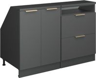 Vicco R-Line Keukenkast voor schuine wand – 120 cm Set van 2 kastrompen 60 cm diepte Antraciet-goud