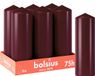 Bolsius Gladde Stompkaarsen Bordeaux Rood 6 stuks 75 branduren 20 x 6.8 cm