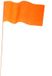 Haza-Witbaard Oranje papieren zwaaivlaggetjes/handvlaggetjes - 30x - 12 x 23 cm - Holland/Koningsdag - supporters - feestartikelen