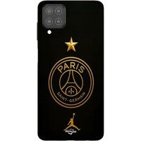 Maniacase Coque Pour Samsung galaxy A12 PSG logo jordan doré étoile champion