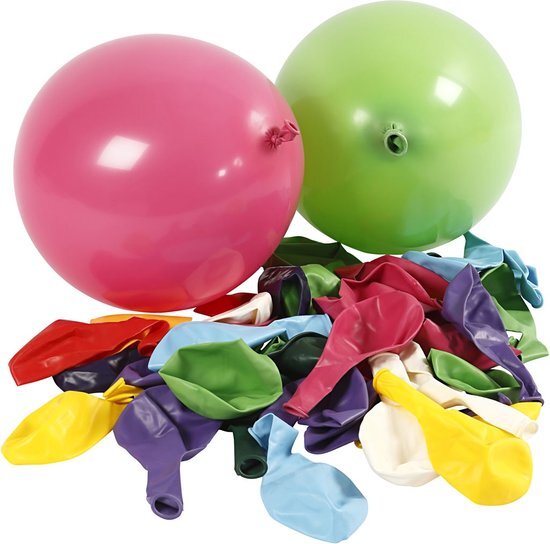 Creotime Ballonnen Voor Helium Multicolor 100 Stuks