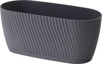 Form-Plastic Bloempot / plantenbak / Langwerpige bloempot met schoteldoos - Antraciet - 27cm / 2,65L