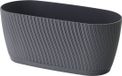 Form-Plastic Bloempot / plantenbak / Langwerpige bloempot met schoteldoos - Antraciet - 27cm / 2,65L
