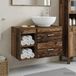 Maison Exclusive - Ensemble de deux armoires de salle de bain en bois de récupération, dimensions : 79,5 x 44,5 x 80 cm