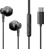 JOYROOM Oortjes met draad USB C - In Ear oordopjes met USB C - 1.2m - Zwart