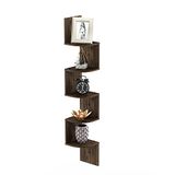 FURINNO Wandgemonteerde planken, hout, espresso, one size