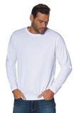 JP 1880 Heren Shirt met Lange Mouwen Basic OEKO-TEX Katoen Wit Maat 4XL