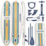 HUIIKE SUP Board - Opblaasbaar Paddle Board met Accessoires, Peddel, Vinnen, Pomp - Stand Up Paddle met Hoge Stabiliteit - 305 x 84 x 15 cm - Max. 130 kg