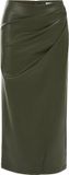 WE Fashion Dames midi rok van imitatieleer met plooidetail