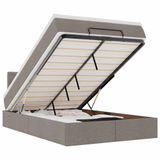 VidaXL Ottoman Bed with Mattress Taupe Fabric 80x200cm