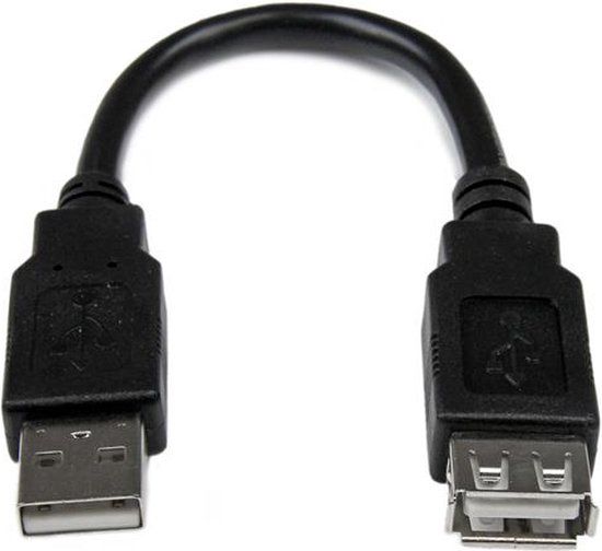 StarTech.com USB 2.0 Verlengkabel A naar A - 15cm - Zwart
